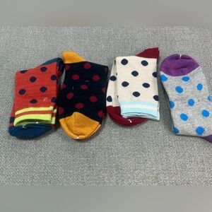 Multi color polka dot socks fits 5-9 women / girls NEW